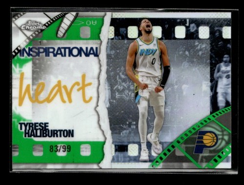 Tyrese Haliburton 2025-26 Topps Chrome Green 83/99 Inspirational [jm282