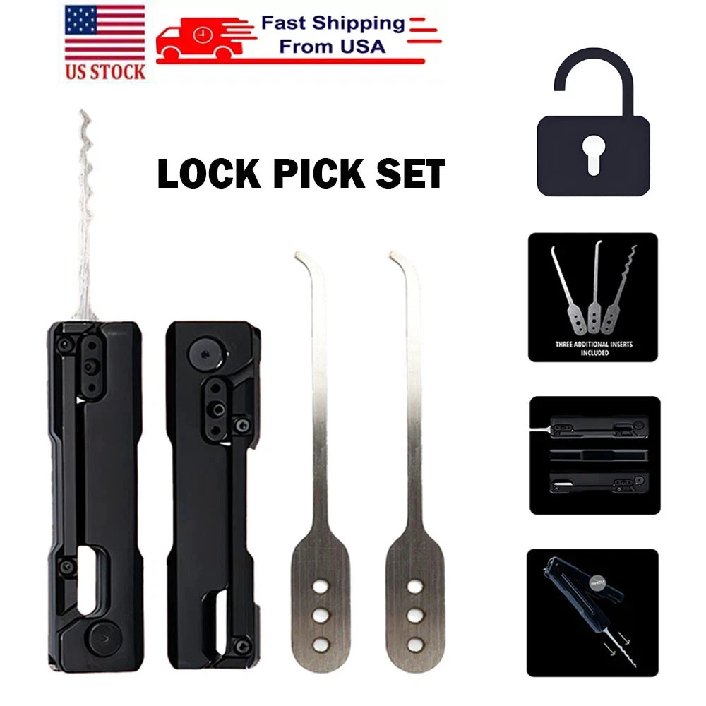 Multi-Tool Knife + SS001 PRO Lock Decoder + Door Opener Kit  Camping & Emergency