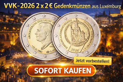 2 x 2 Euro Luxemburg 2026 - 45.Geburtstag-Throhnbesteigung - 40 Jahre Karlspreis