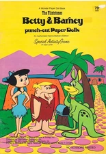 ORIGINAL VINTAGE UNCUT 1974 FLINTSTONES BETTY & BARNEY PAPER DOLLS~NOSTALGIC SET