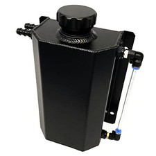 2L Universal Aluminum Radiator Coolant Overflow Expansion Tank Recovery black