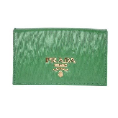 PRADA Kartenetui Geldbeutel 1MC122 Vitello Move Leder Grün OP: 490  