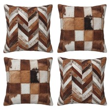 Cow Print Throw Pillow Covers 18 X 18 Inch Set of 4 Decorative Cushion Cover ...