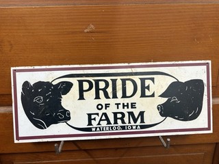 Pride Of The Farm Feeds Vintage Sign Barn Corn Cattle Cow Dairy Store Feeder Hog