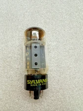 SYLVANIA 6CA7 EL34 Fat Bottle Output Tube n3 tests used good.