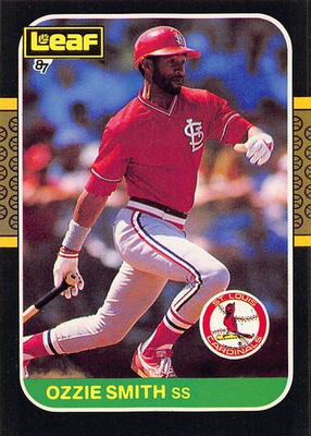 #ad #ad Ozzie Smith 1987 Leaf 108 St. Louis Cardinals Baseball Card $1.00