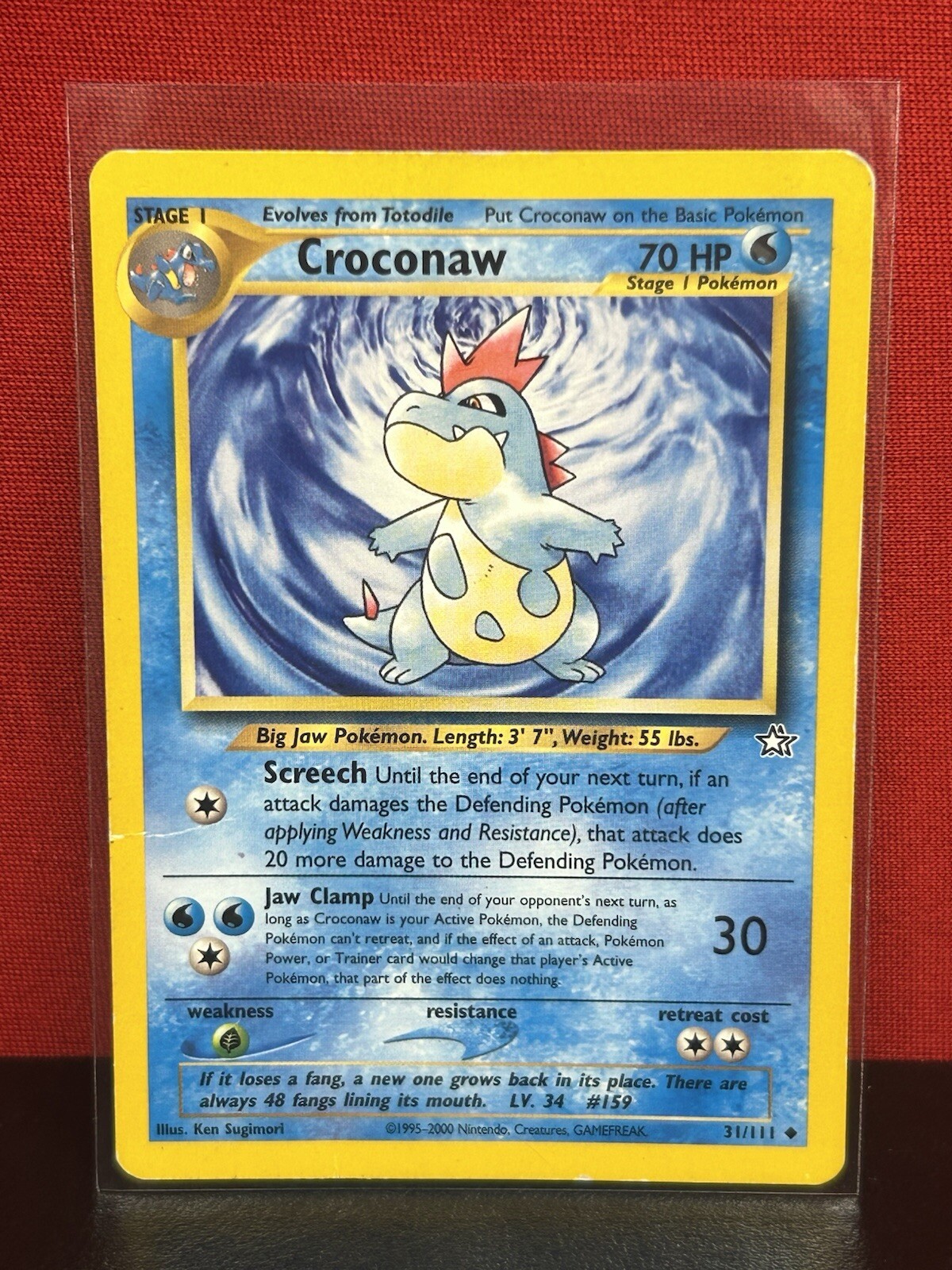 Pokémon TCG Croconaw Neo Genesis 32 Regular Unlimited Uncommon