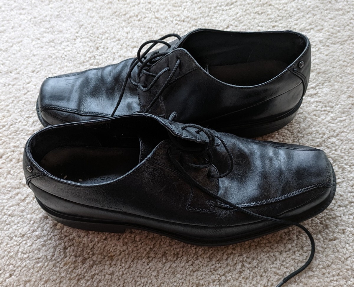 Rockport Black Men's Oxford Leather Dress Shoes APM78711 size 11 Laces |  eBay