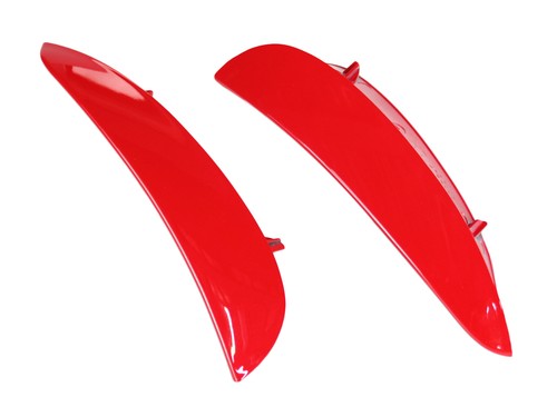 17-19 Fits Mercedes Benz E-Class W213 S213 E43 E300 Sedan Red Front Bumper Flaps - Picture 4 of 5