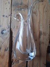 Vase Floral Cristal Attribué à Flavio Poli de Art Vannes, France 1970 