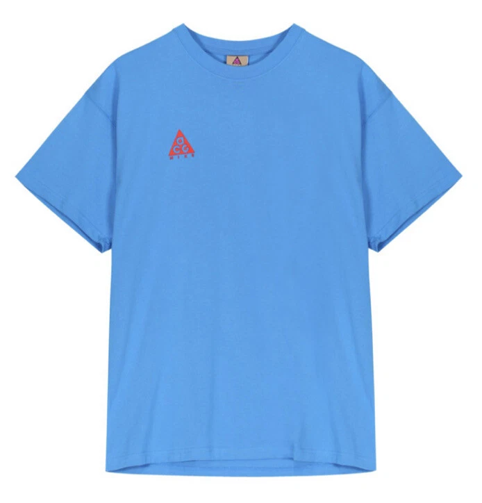 Nike NRG ACG SS Logo Short Sleeve Tee T shirt Blue Red Small S
