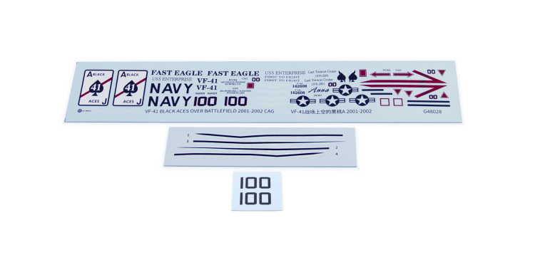 1/48 1/72 F-14A VF-41 Black Aces 2001-2002 Decal & Mask for Tamiya
