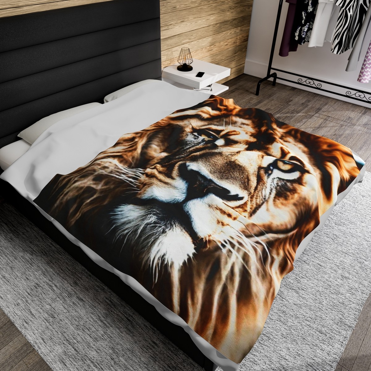 King of the Jungle, Lion Plush Cozy Blanket