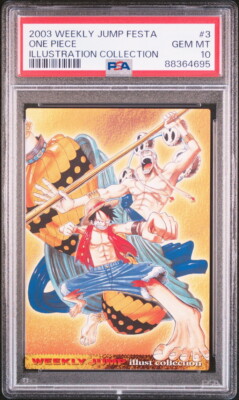 PSA10 No.3 One Piece Luffy VS Enel Jump Festa 2004 Collection Card