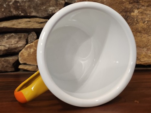 UNITED BY BLUE 12 oz INLET Golden Yellow Enamel Steel Mug NIB - Picture 5 of 10