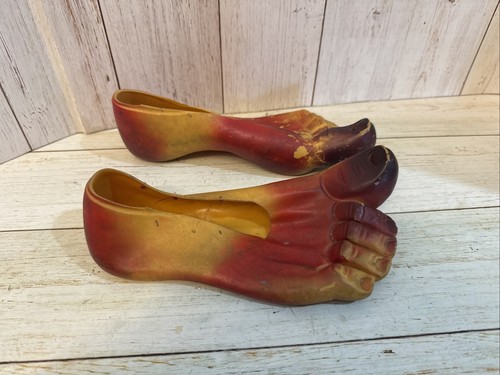 Vintage 1960S Jackie Kannon's Red Krazy Clown Feet Halloween Costume 8” - Picture 2 of 8