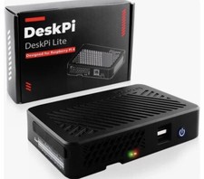 DeskPi Lite Raspberry Pi 4 Case with Power Button/ Heatsink with PWM Fan/ Dual F