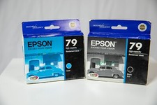Genuine Epson 79 High Capacity Cyan and Black Ink Cartridges New Unopened