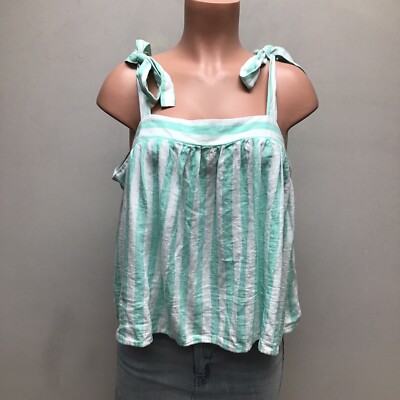 Stoney Clover Lane x Target Womens Green Striped Tie Strap Tank Top Size XL New