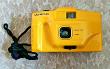Vintage Ultronic Focus-Free 35mm Film Camera EUC yellow exterior