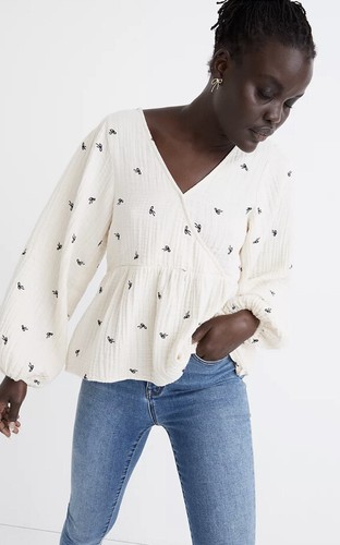 Madewell Women's Lightspun Peplum Wrap 
