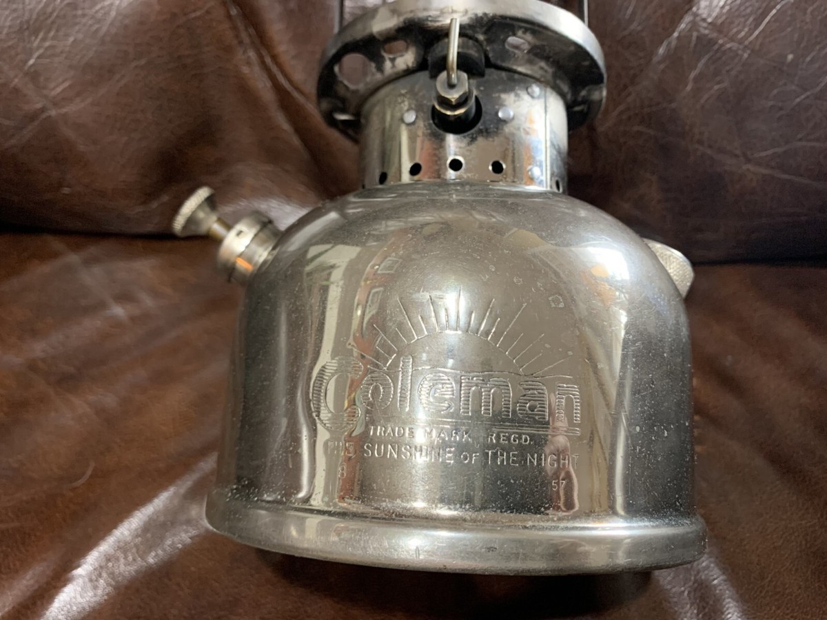 coleman one mantle unleaded lantern 91年製 1991 Coleman Gunmetal Grey Unleaded 2 Kerosene Lantern With