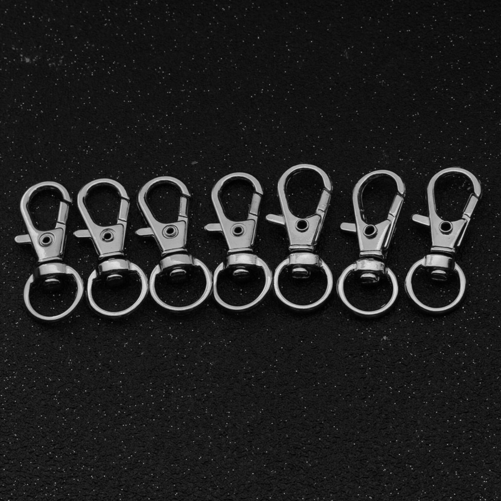 40 Pairs Of Rotating Lobster Clasp Key Ring Key Claw Clip Hook Key