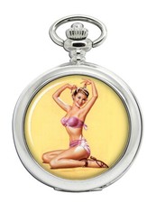 Bella Pin-up Girl Pocket Watch
