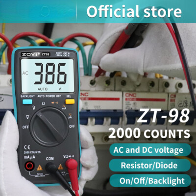 Digital Multimeter Ammeter Voltmeter Resistance Frequency Backlight Meter Tool