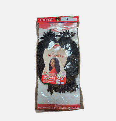 Outre X-Pression Twisted Up 2X Springy Afro Twist 12'' Butterfly Locks #4 NWT