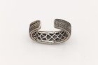 Old Roman Byzantine Cross Bangle Cuff Cross Bronze and Sterling Silver 925 — photo 3