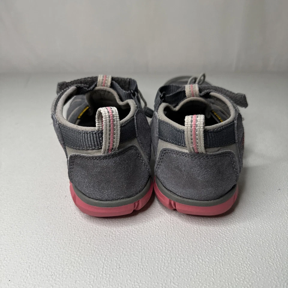 Sandalias Keen Niñas Talla 3 Gris Rosa Agua Senderismo Aire Libre Zapatos Naturaleza Minimalista Foto 4 de 4