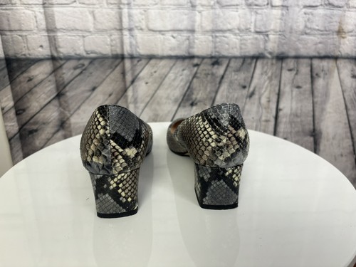 $350 AQUATLIA PASHA SNAKE-EMBOSSED LEATHER POINTED TOE PUMP HEELS SHOES SZ 9 - Picture 4 of 7