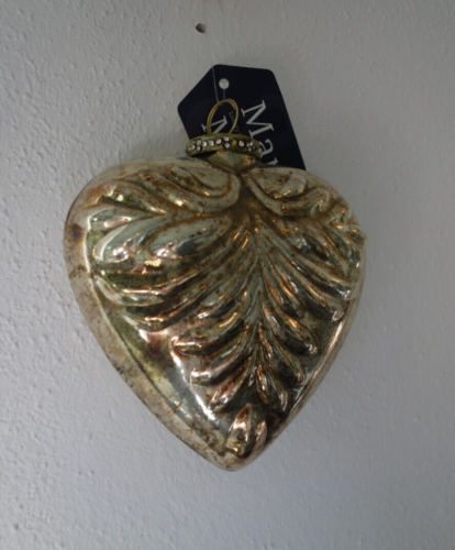 Herz gold zum Aufhängen klein 8cm Wanddeko Liebe Geschenk Muttertag Deko Edel - Bild 1 von 6