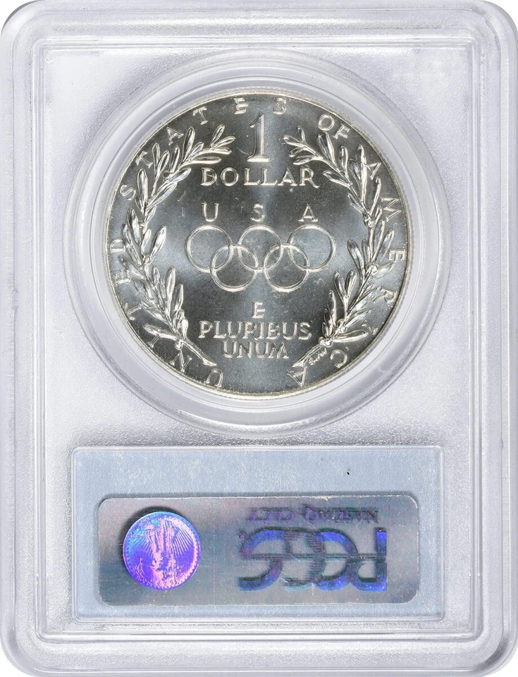 1988-D Olympic Silver Commemorative Dollar MS69 PCGS Mint State 69 - Image 2 of 2