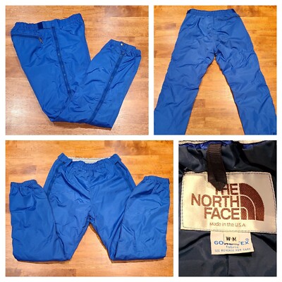 80's The North Face Gore-Tex Snow Pants Made In USA Zipper Sides Women's Medium 