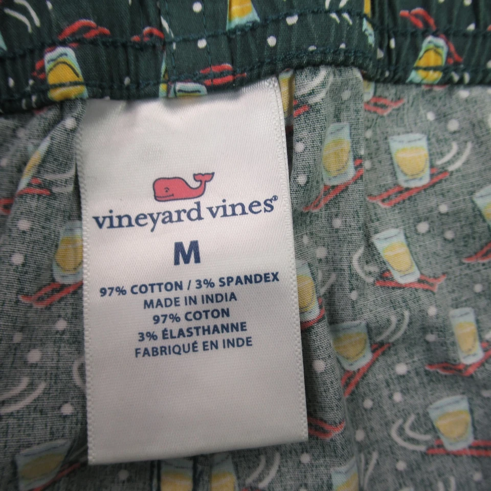 Vineyard Vines Para Hombres Mediano Esquí Cordón Dormir Verde Informal Foto 3 de 4