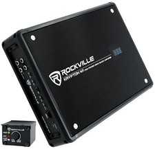 Amplificador Coche Rockville KRYPTON-M1 2000w Pico/500w RMS Mono 1 Ohm Amplificador+Remoto