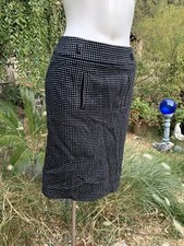 ANN TAYLOR High Waist Pencil Skirt Wool Blend Polka Dot Sz 4