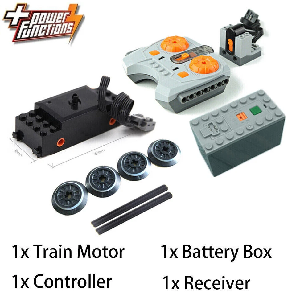 FIT FOR LEGO Power Functions 4pcs Battery Box Train Motor IR Receiver Controlled For Lego Set