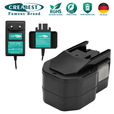 CREABEST 12V 3.5AH Ni-MH Akku/Ladegerät für AEG Milwaukee BF12 System PBS3000 BX12 BXS12