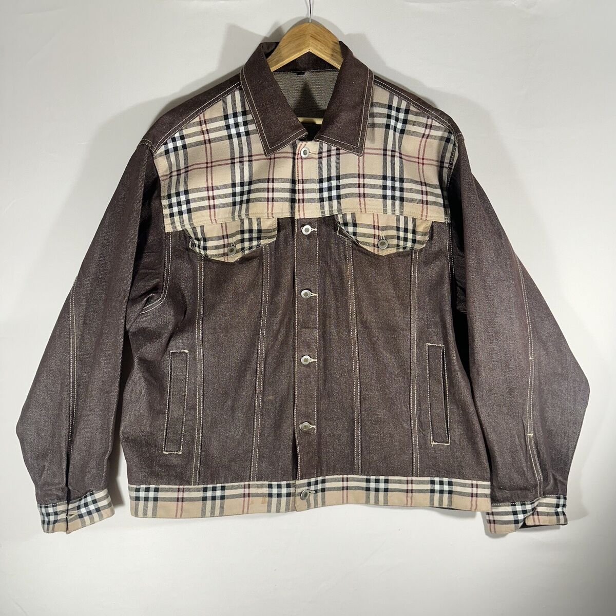 Vintage The Hip-Hop Elements Denim and Plaid Jacket Size XL Vintage The Hip-Hop Elements Denim and Plaid Jacket Size XL