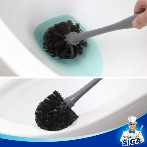Toilet Plunger and Brush Set for Bathroom Cleaning, Gray, Ergonomic Grip, 1 Set - Picture 9 of 11