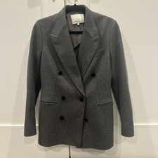 Philip Lin 3.1 Blazer Double Breasted Gray Wool Sz 2