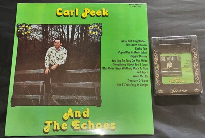 Carl Peek And The Echoes Vinyl Record + 8 track tape New Sealed (1969) LP-PK-115