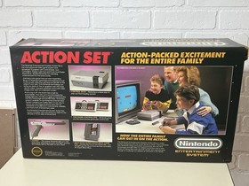 Nintendo Entertainment System (NES, 1989) Action Set LOT: Box, Console & More