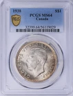 Canada 1938 George VI Dollar PCGS MS 64
