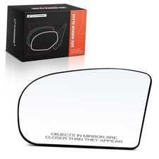 Left Driver Side Heated Mirror Glass with Backing Plate - Compatible with