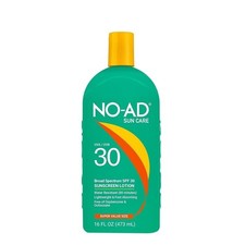 NO-AD SPF 30 Sunscreen Lotion | Broad Spectrum UVA/UVB Protection 16 oz 1.26 per gallon