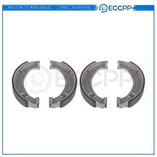 2 Pair Brake Shoes For Yamaha YFM400F 4x4 Big Bear 400 2000-2002 04 Semi-Metal